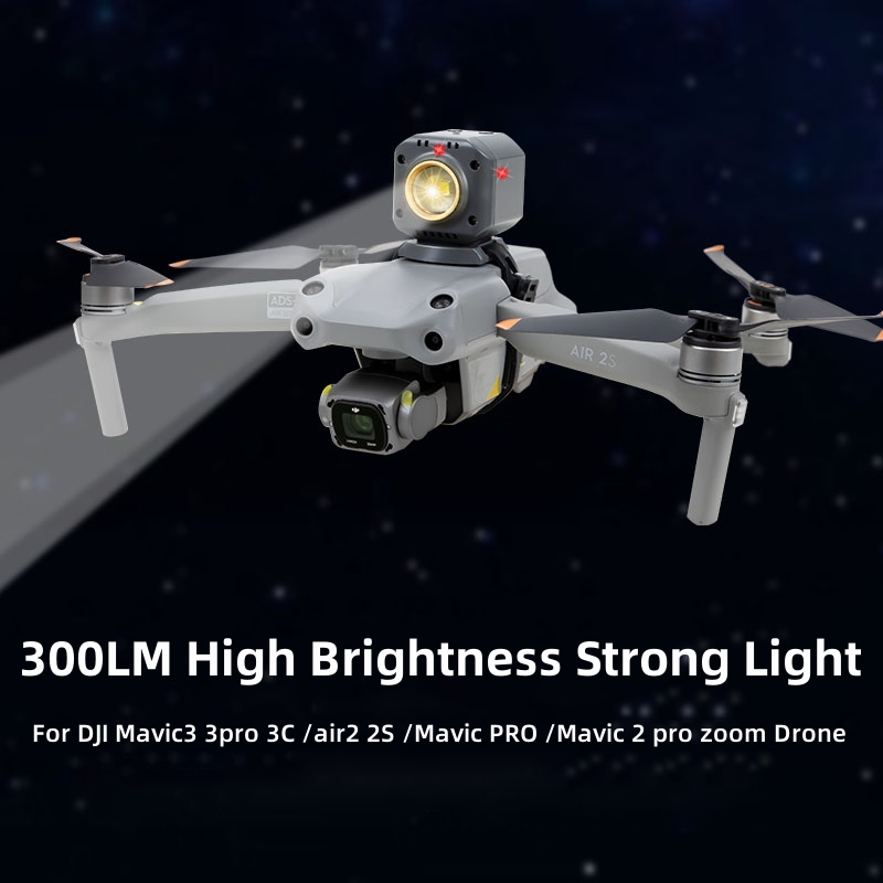 Dji Drone Air 3 - Lampu Sorot Malam 300LM Kecerahan Tinggi