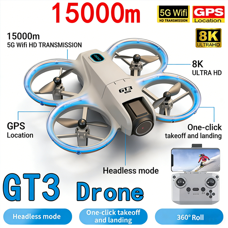 Drone GT3 MAX Baru 8K HD Fotog - Drone Kit Tricopter ulasan dan harga