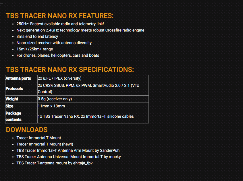 2026 TBS TRACER NANO RX - PENE - Tbs Fpv Tracer ulasan dan harga